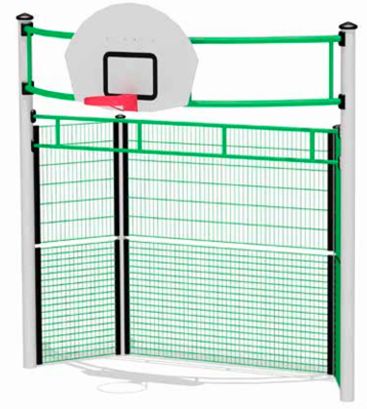 Proposed basketball hoop and goal end for the teen area